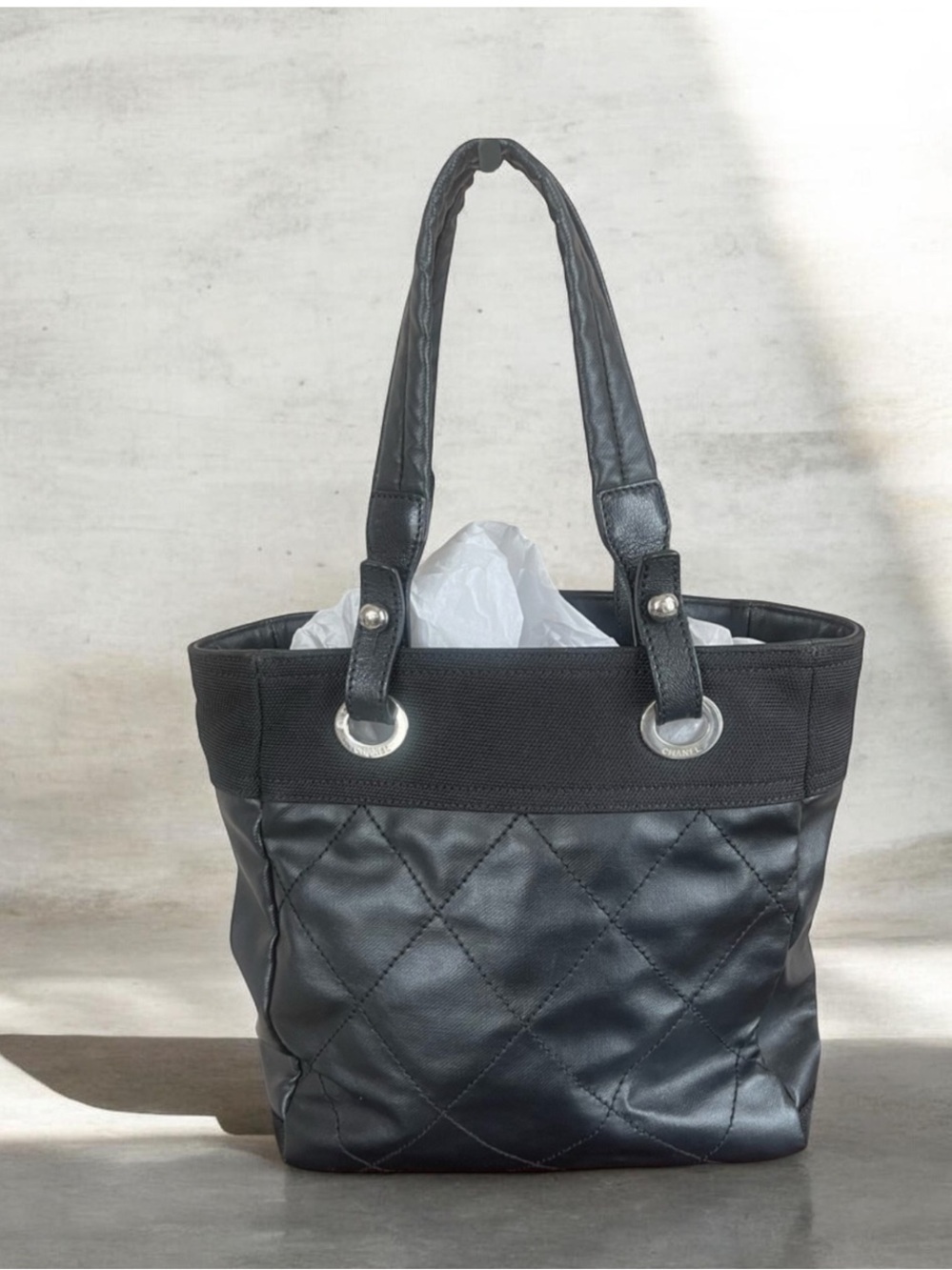 CHANEL PARIS BARRITZ MEDIUM BLACK TOTE